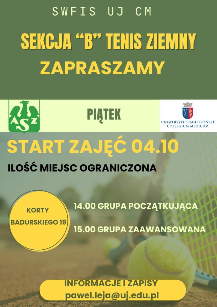 sekcja B tenis plakat