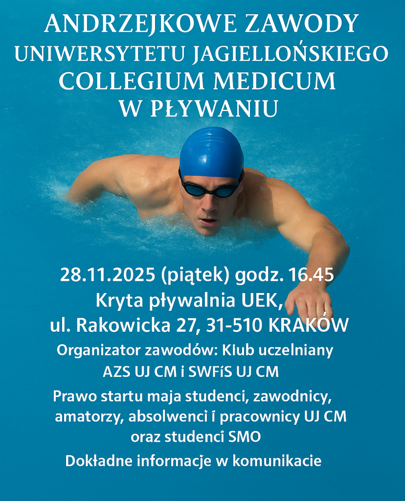 PLAKAT ZAWODY PŁYWANIE AND.